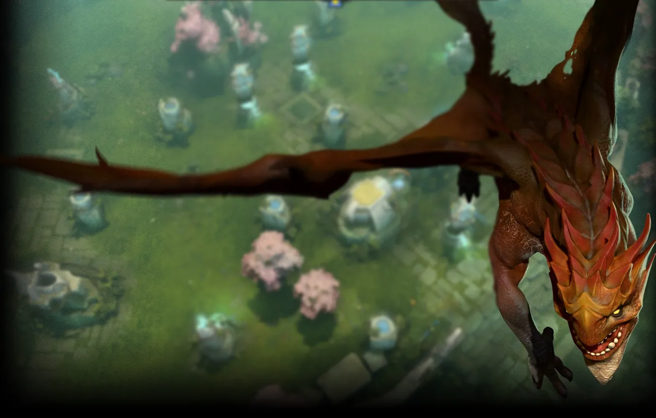 Photo wallpaper dragon, Steam, dota 2, Background profile