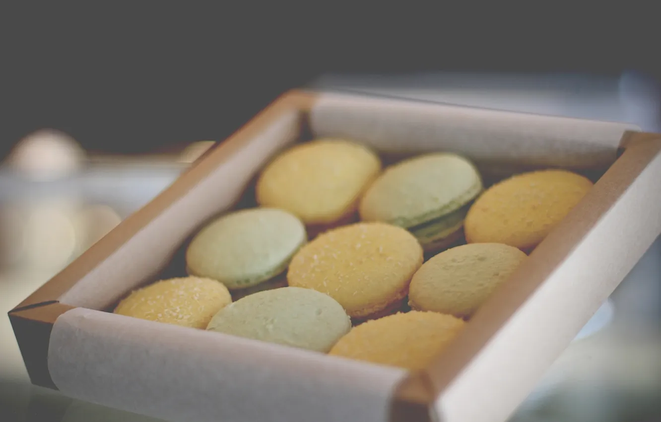 Photo wallpaper box, cookies, sweet