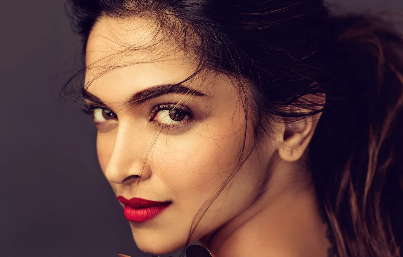 Photo wallpaper look, close-up, face, background, portrait, makeup, actress, hairstyle