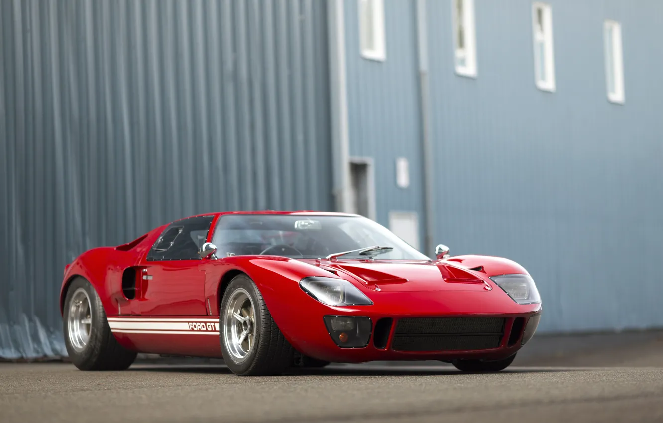Photo wallpaper Ford, red, 1966, GT40