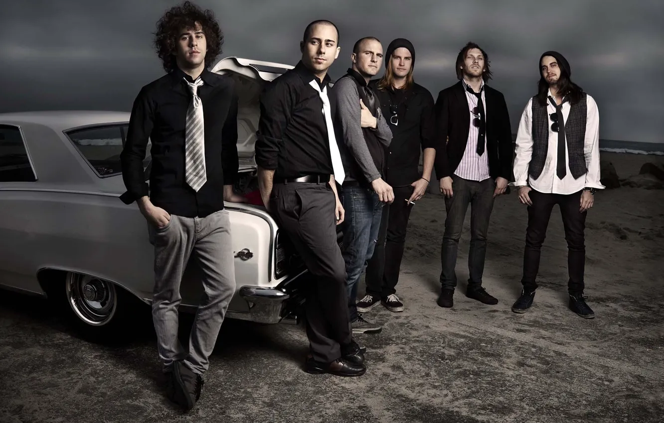 Photo wallpaper fire, group, friends, set