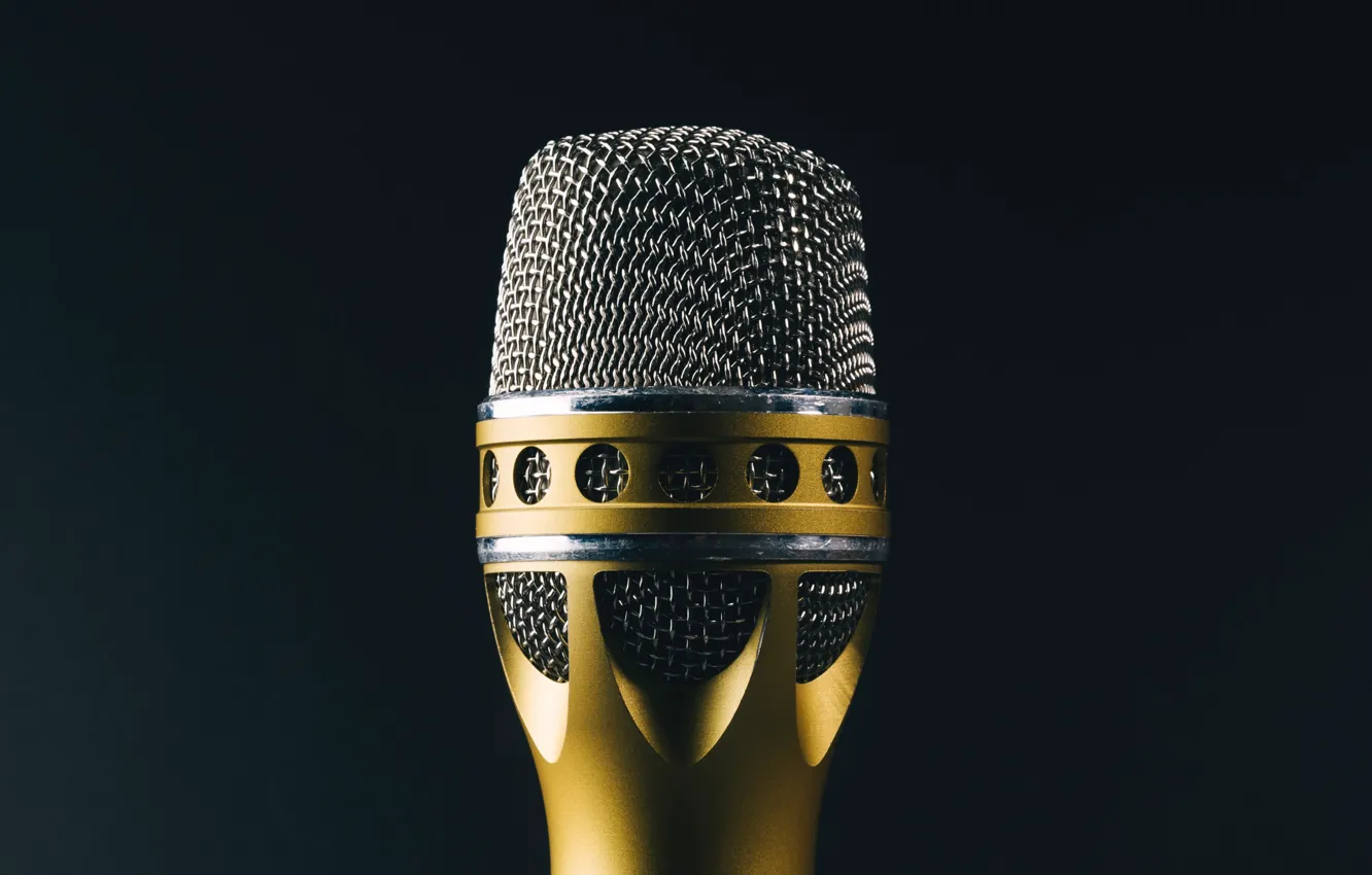 Photo wallpaper macro, background, microphone, singing