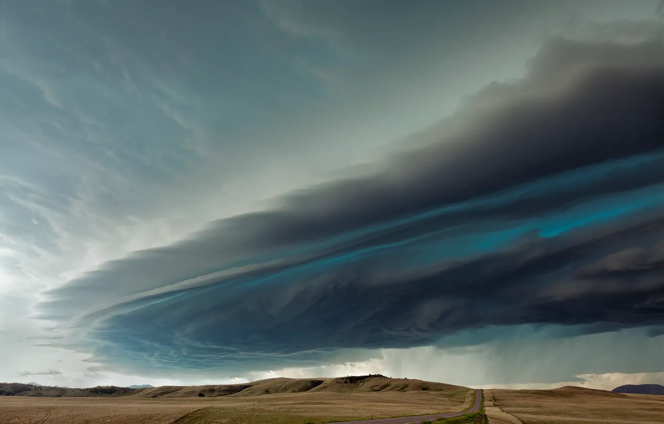 Photo wallpaper storm, cloud, USA, cloud, Montana, SuperCell