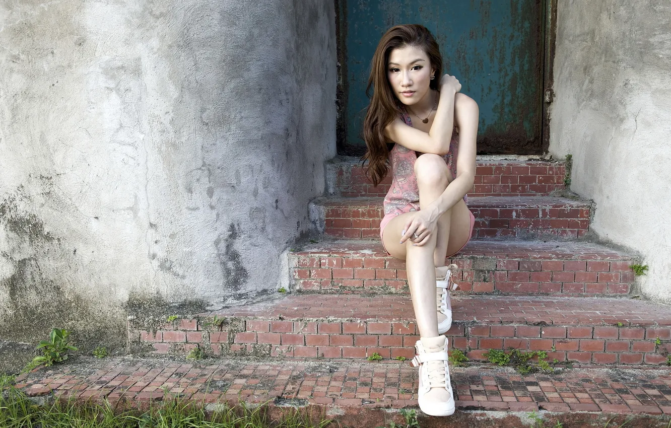 Photo wallpaper girl, stage, Asian, Maggie Chow