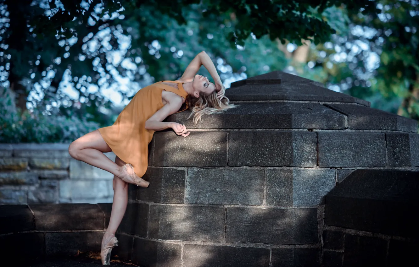 Photo wallpaper girl, pose, background