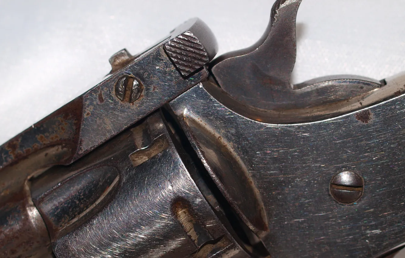 Photo wallpaper macro, weapons, revolver
