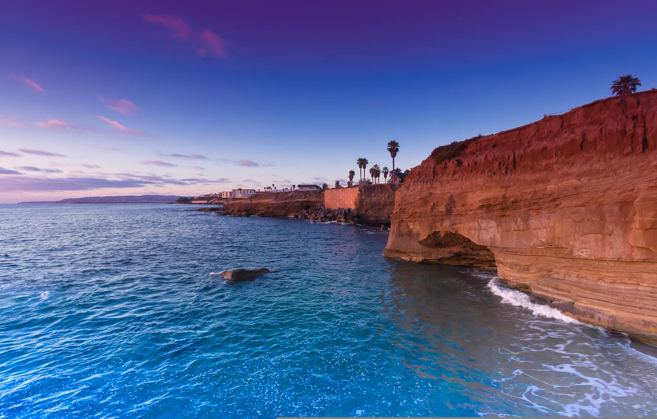 Photo wallpaper USA, USA, San Diego, San Diego, State California, Sunset Cliffs, California