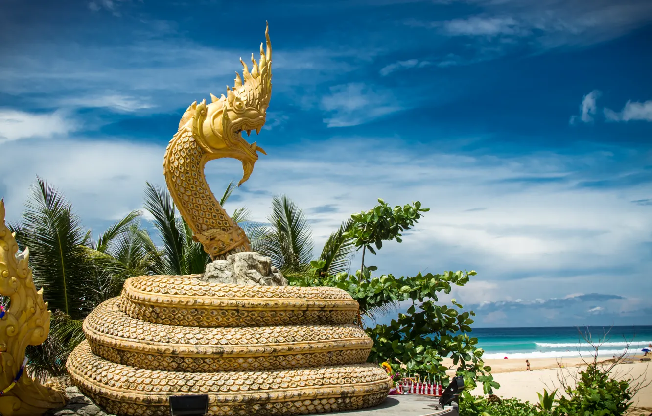 Photo wallpaper beach, stay, dragon, Thailand, journey, tourism, Phuket, KARON
