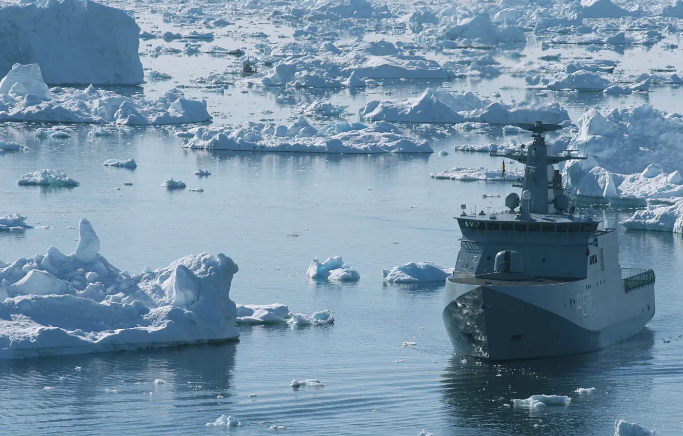 Photo wallpaper Denmark, frigate, ejnar mikkelsen