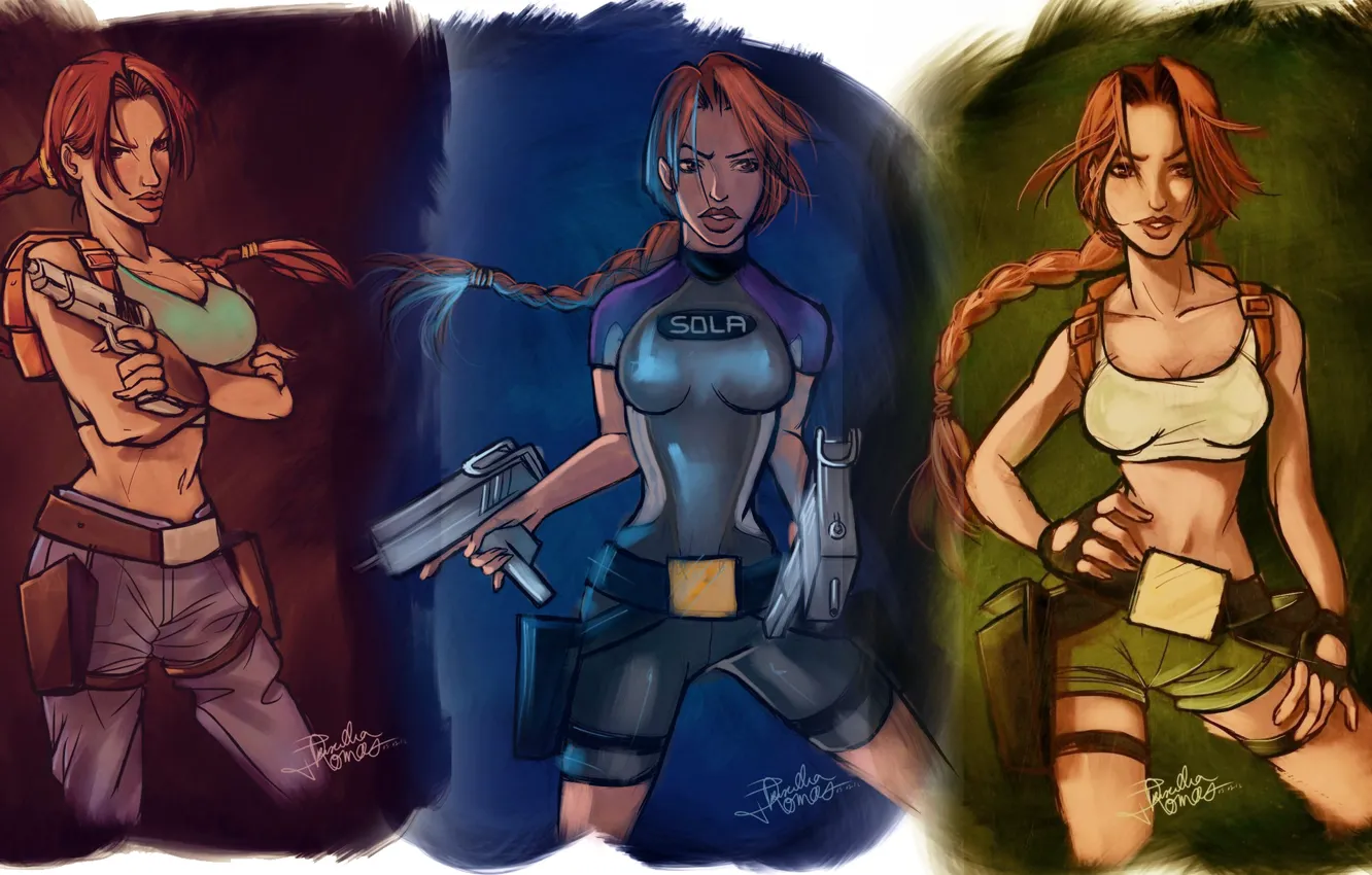 Photo wallpaper art, Lara Croft, Lara Croft, Priscillia
