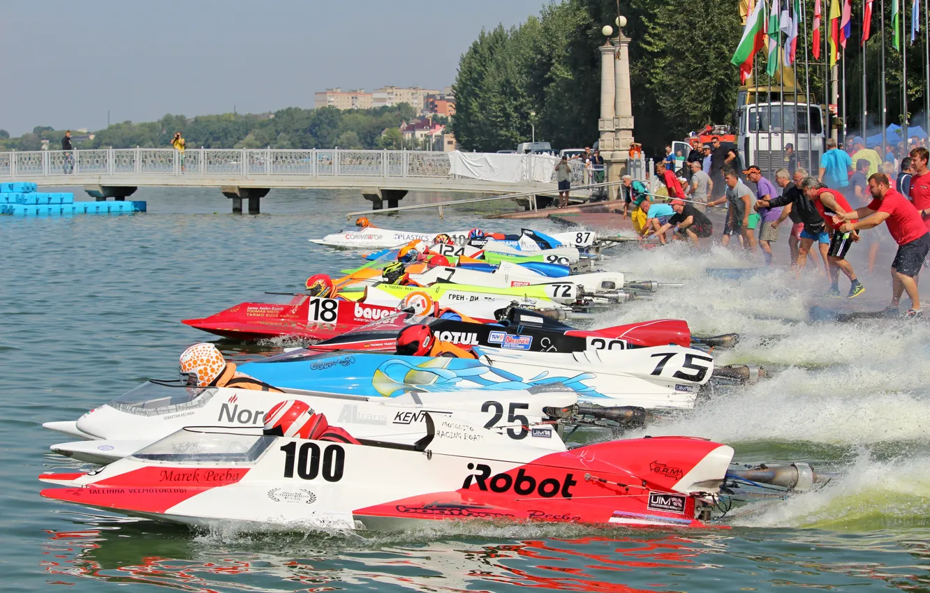 Photo wallpaper race, boat, speed