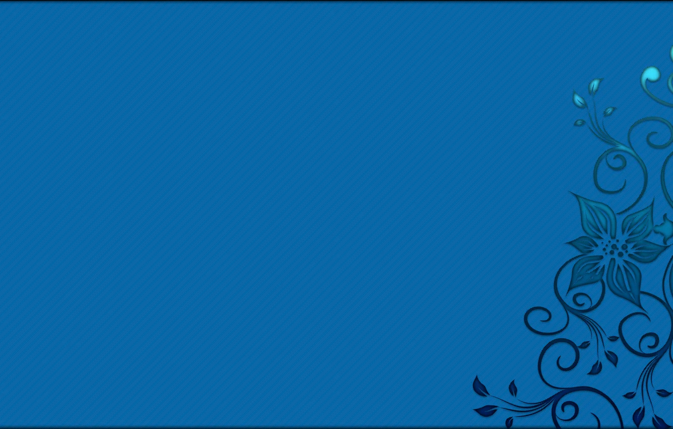 Photo wallpaper flowers, abstraction, pattern, blue background