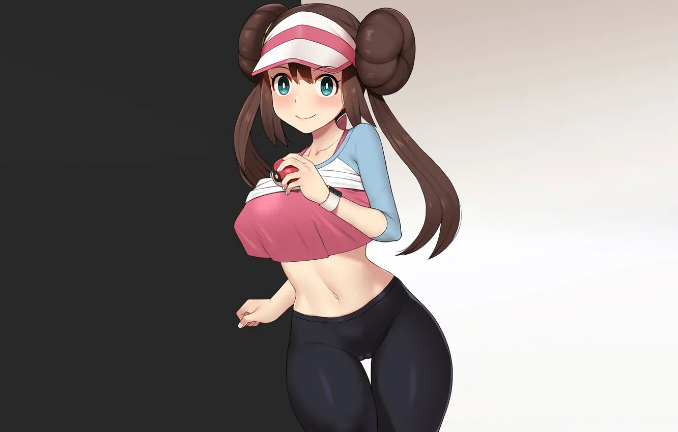 Photo wallpaper girl, sexy, long hair, brown hair, anime, beautiful, pretty, pokemon