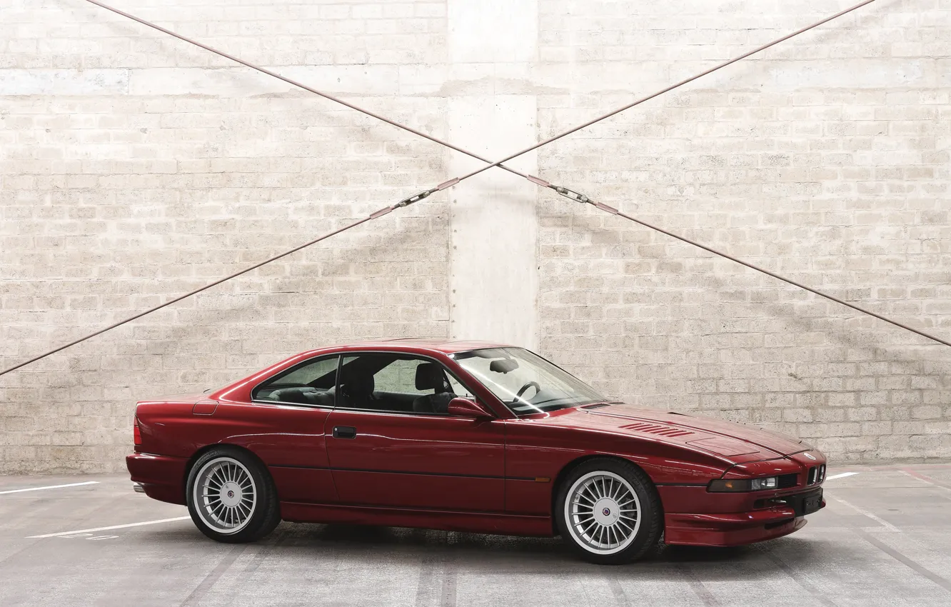 Photo wallpaper BMW, red, Front, Side, Alpina, BMW 8 Series, B12, B12 5.7