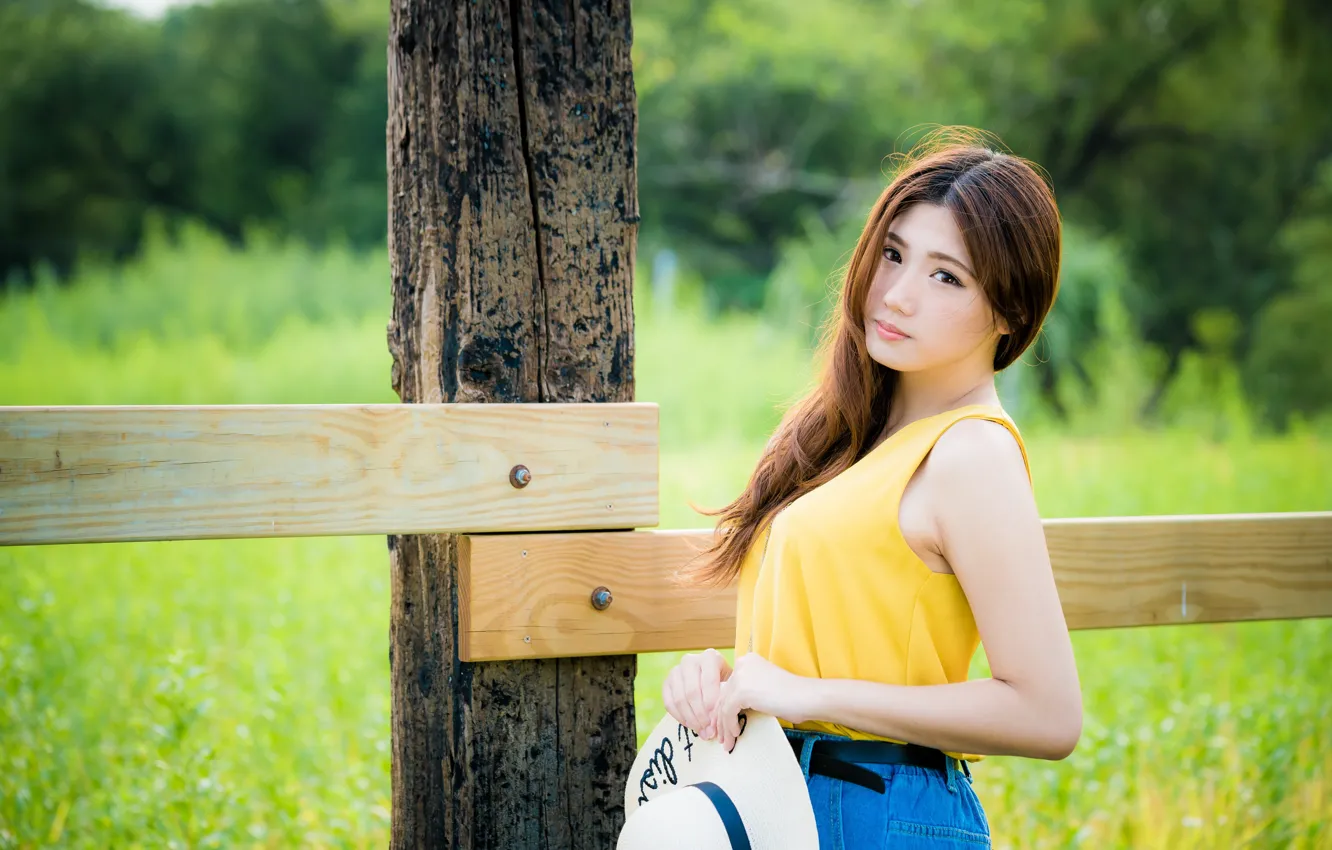 Photo wallpaper look, girl, hair, Asian, cutie