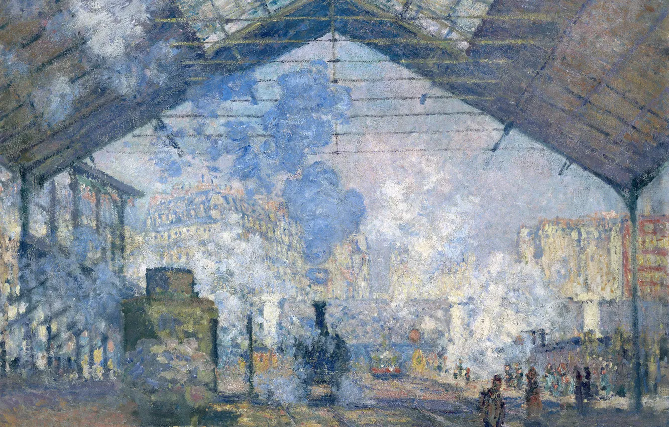 Photo wallpaper picture, Claude Monet, genre, The Station Saint-Lazare. Appearance