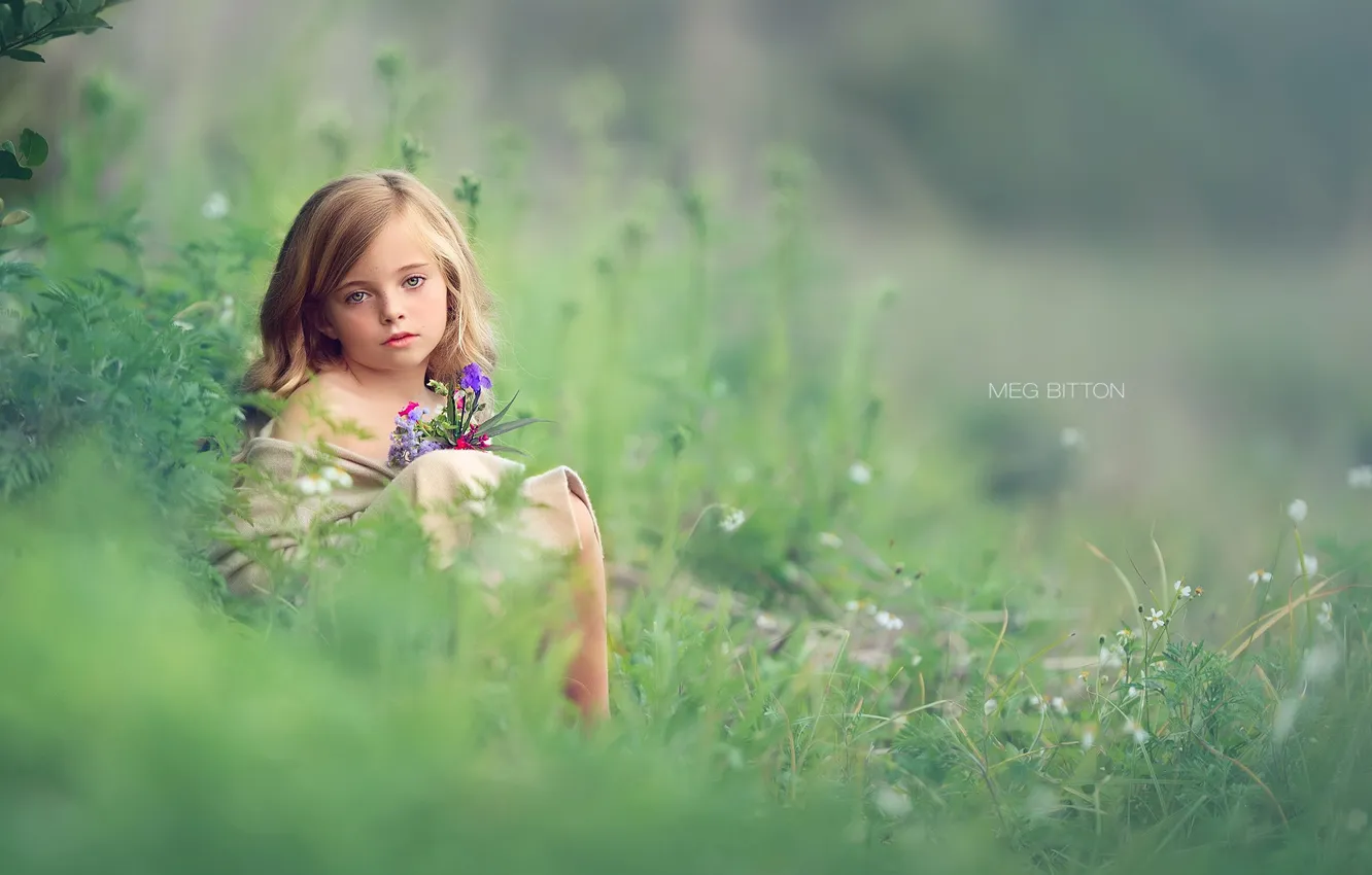 Photo wallpaper look, nature, girl