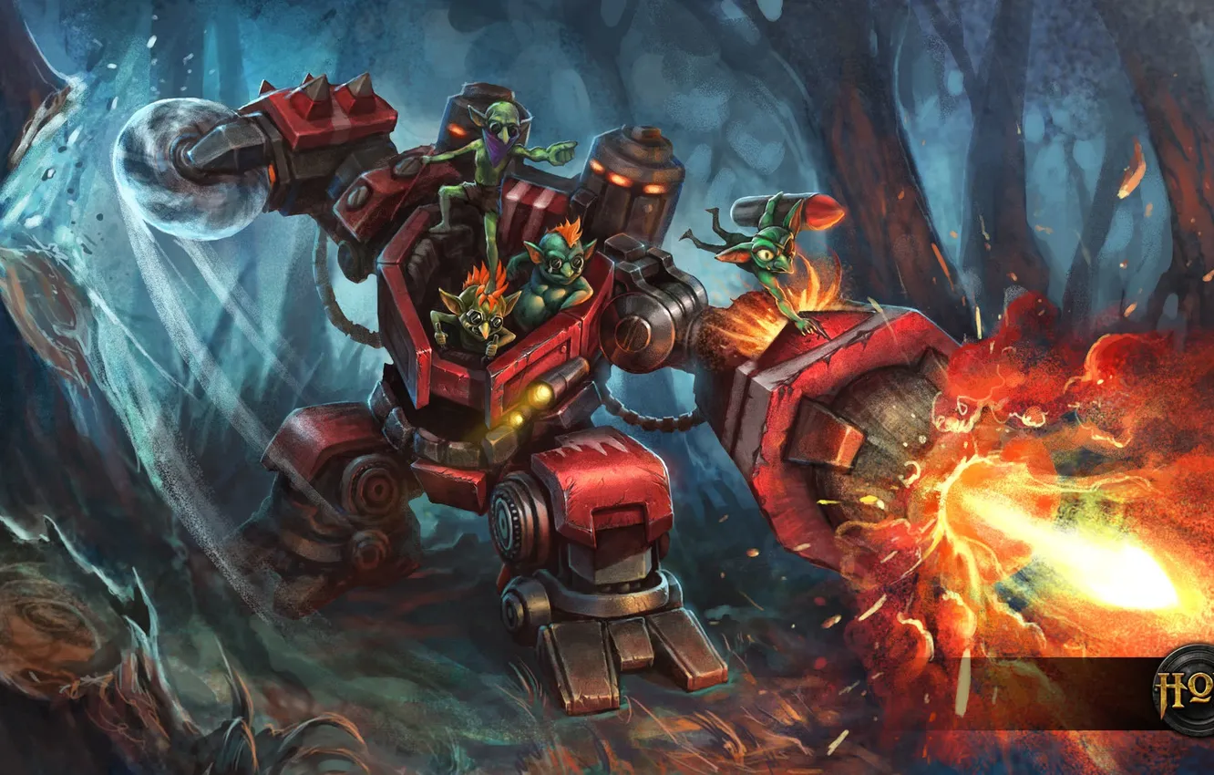 Photo wallpaper robot, dwarf, Heroes of Newerth, Dredger Chipper, Dredger