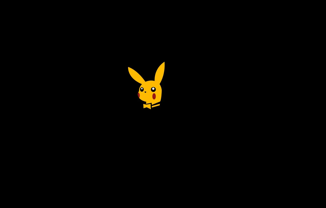 Photo wallpaper playboy, logo, pokemon, Pikachu