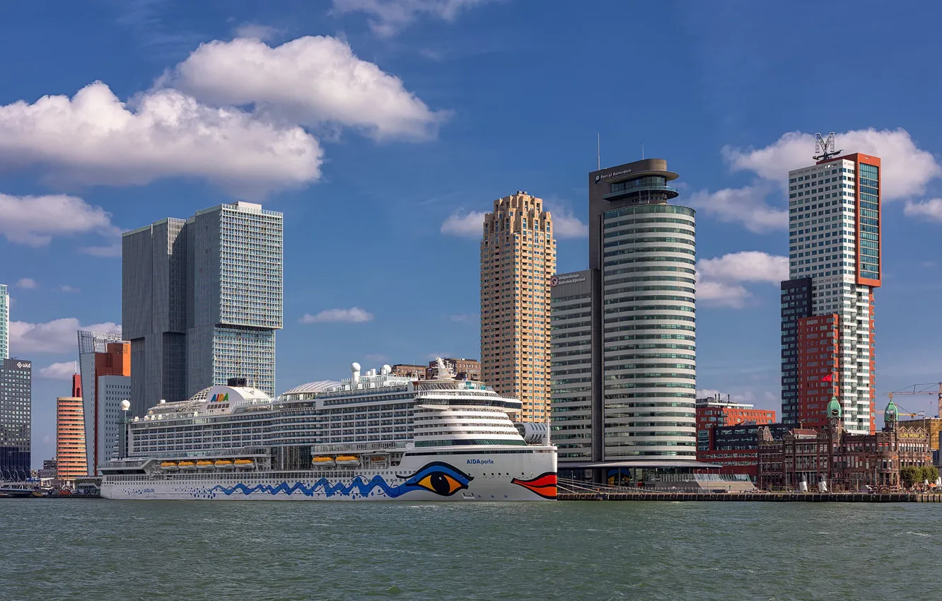 Photo wallpaper ship, home, Netherlands, liner, Rotterdam