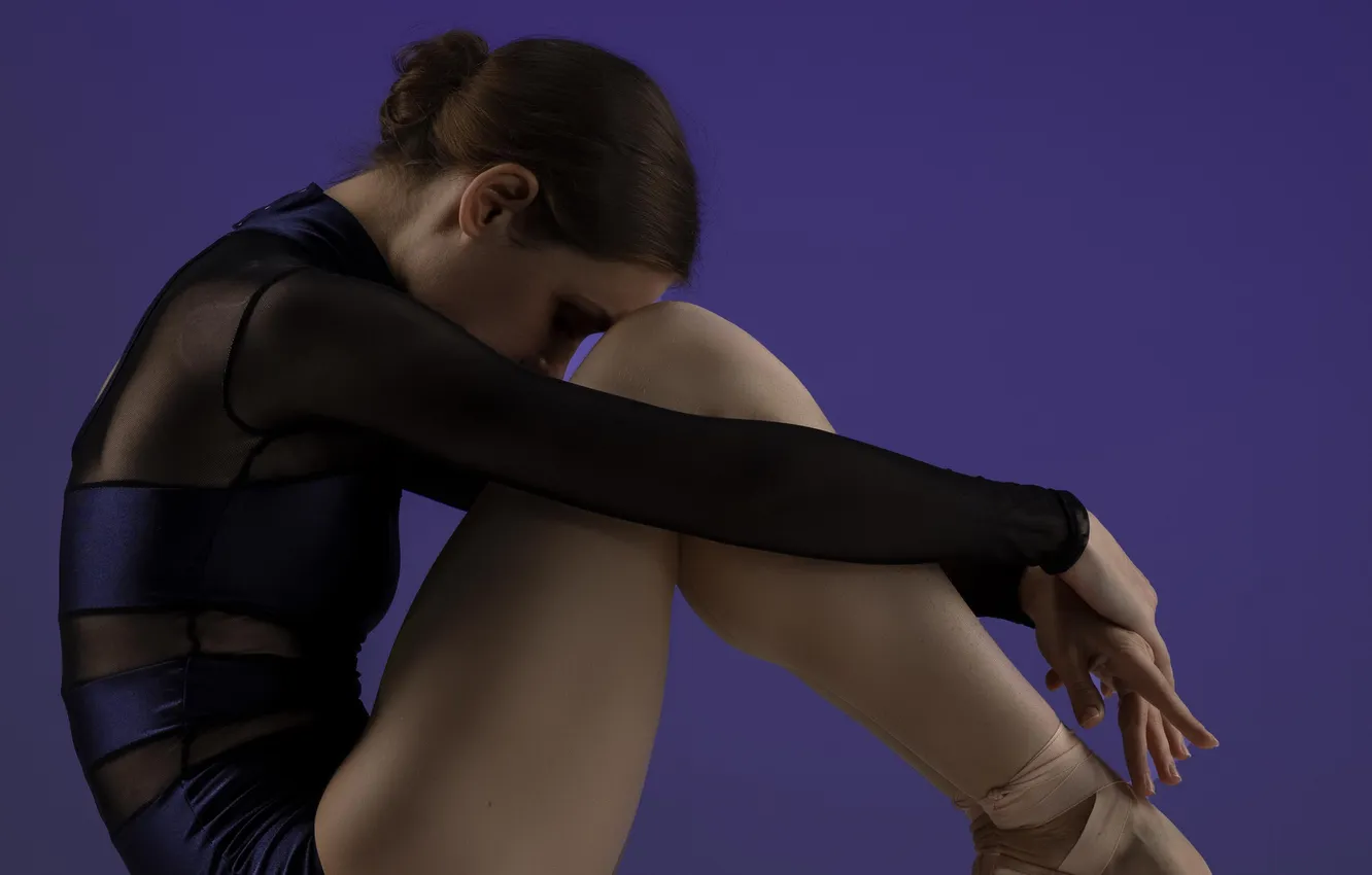 Photo wallpaper model, ballerina, ballet, blue, Valius photo