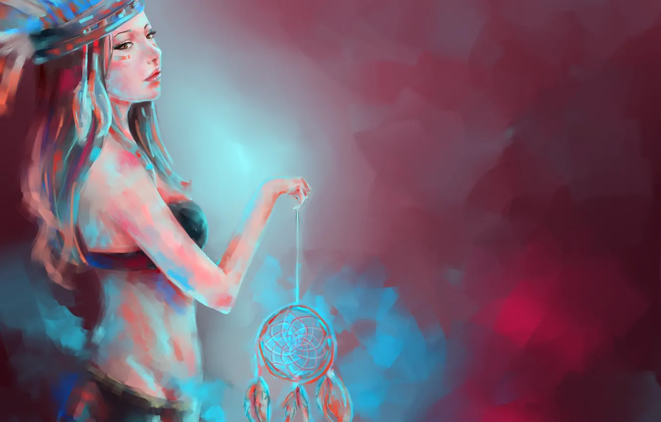 Photo wallpaper eyes, look, girl, face, eyelashes, paint, hands, painting