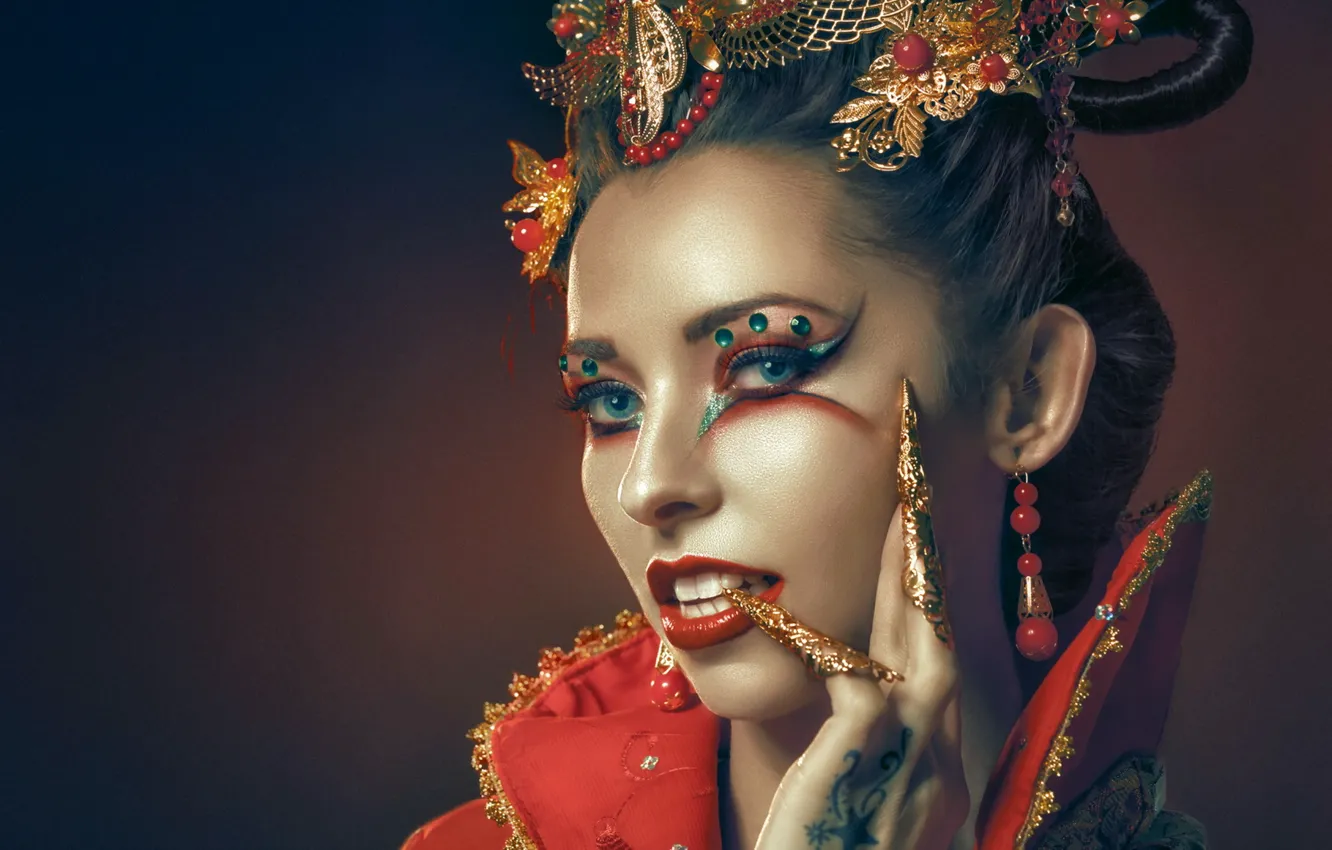 Photo wallpaper look, girl, portrait