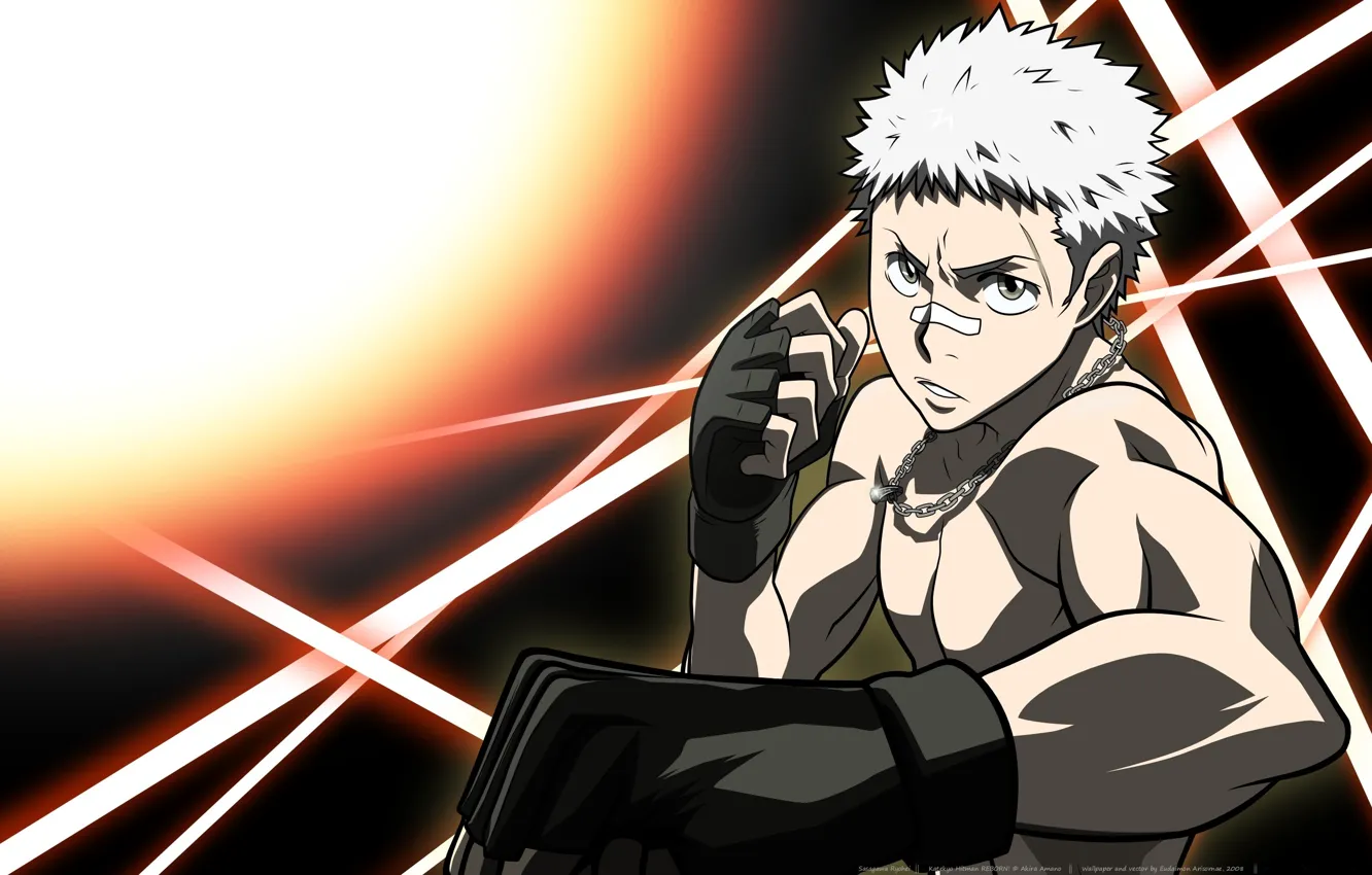 Photo wallpaper the sun, guy, katekyo Hitman reborn, Teacher mafia Reborn