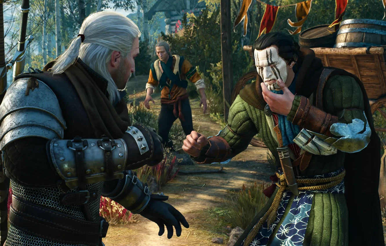 Photo wallpaper The Witcher, Medieval, The Witcher 3, Wild Hunt, Geralt