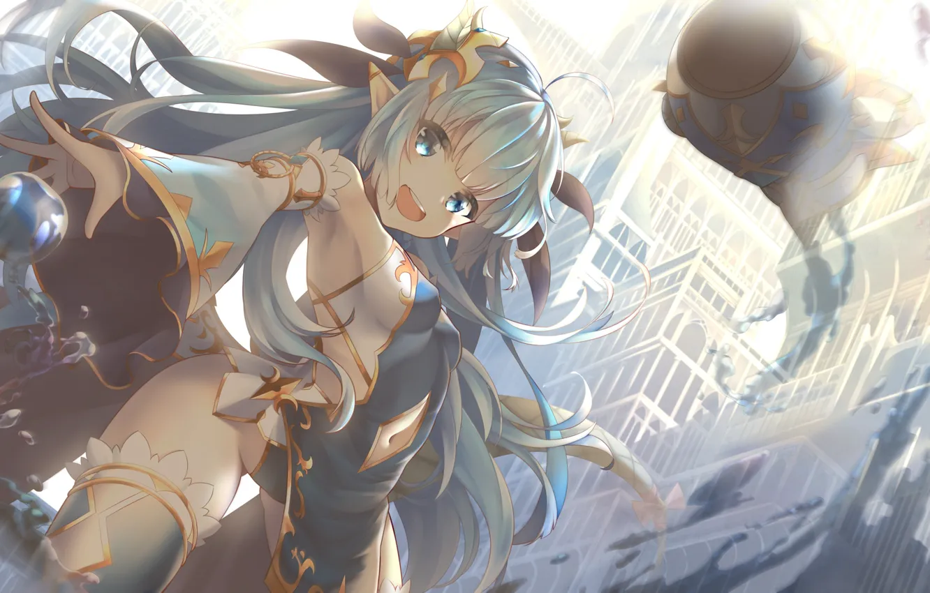Photo wallpaper girl, the city, magic, Lilia, King's Raid, alicia (schrdingerscat)