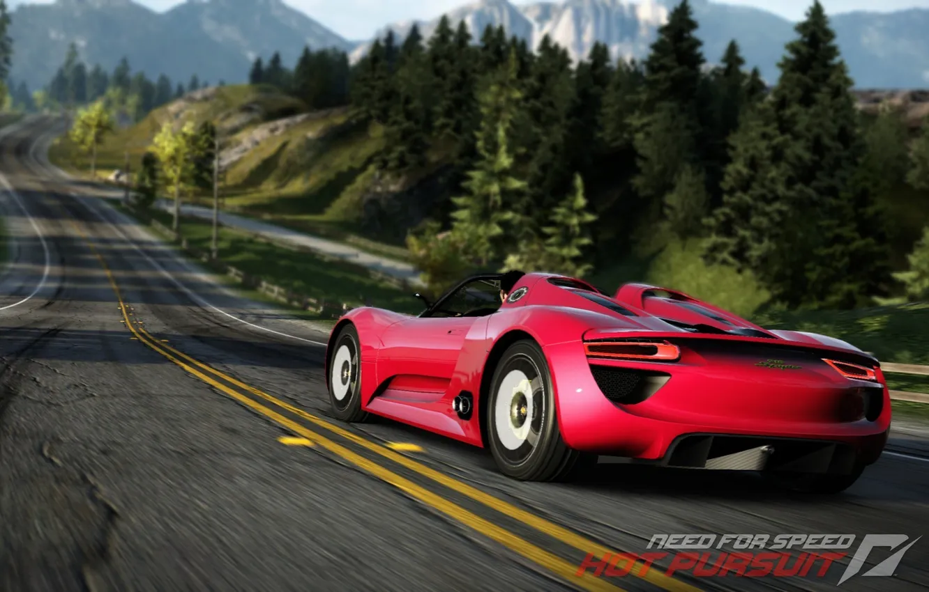 Photo wallpaper road, race, Porsche, Need for Speed, Hot Pursuit