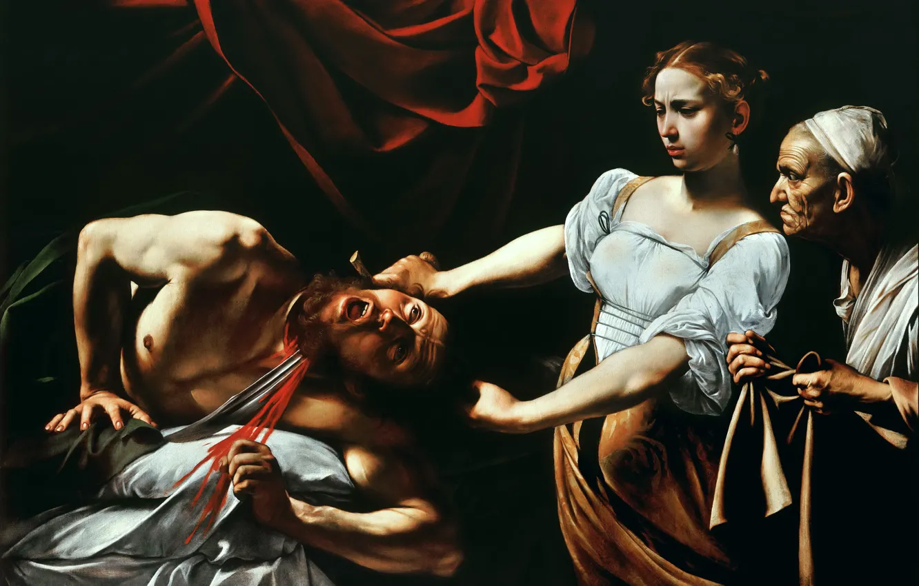 Photo wallpaper picture, mythology, Michelangelo Merisi da Caravaggio, Judith and Holofernes