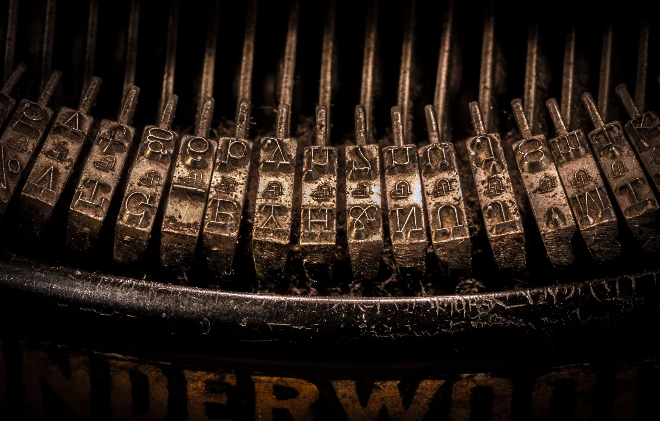 Photo wallpaper macro, background, font, typewriter