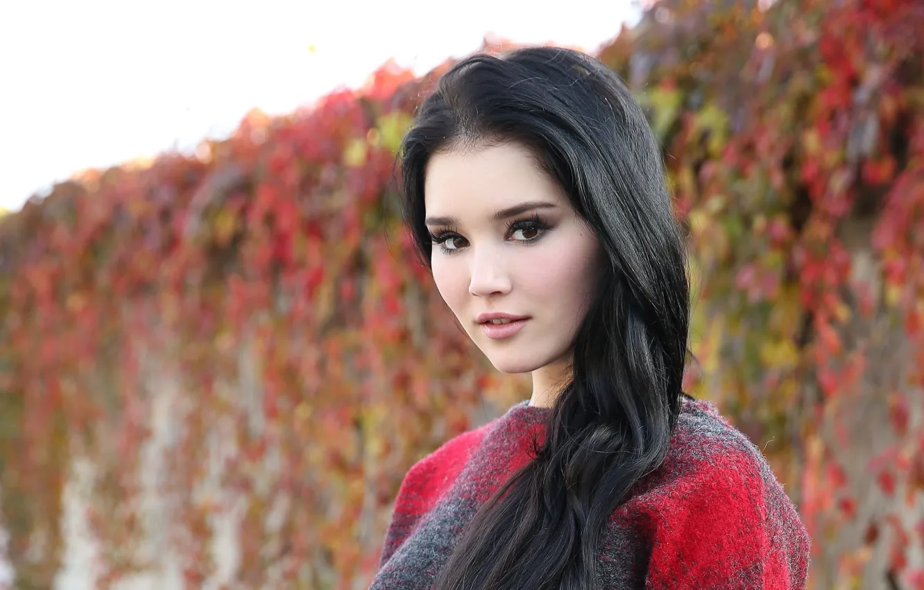 Photo wallpaper look, model, brunette, Malena Fendi, Malena F