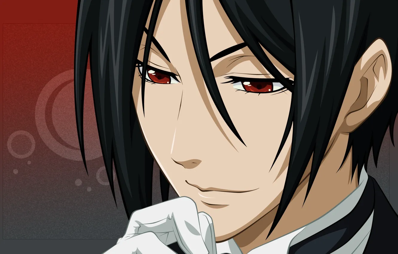 Photo wallpaper anime, art, Sebastian Michaelis, dark Butler