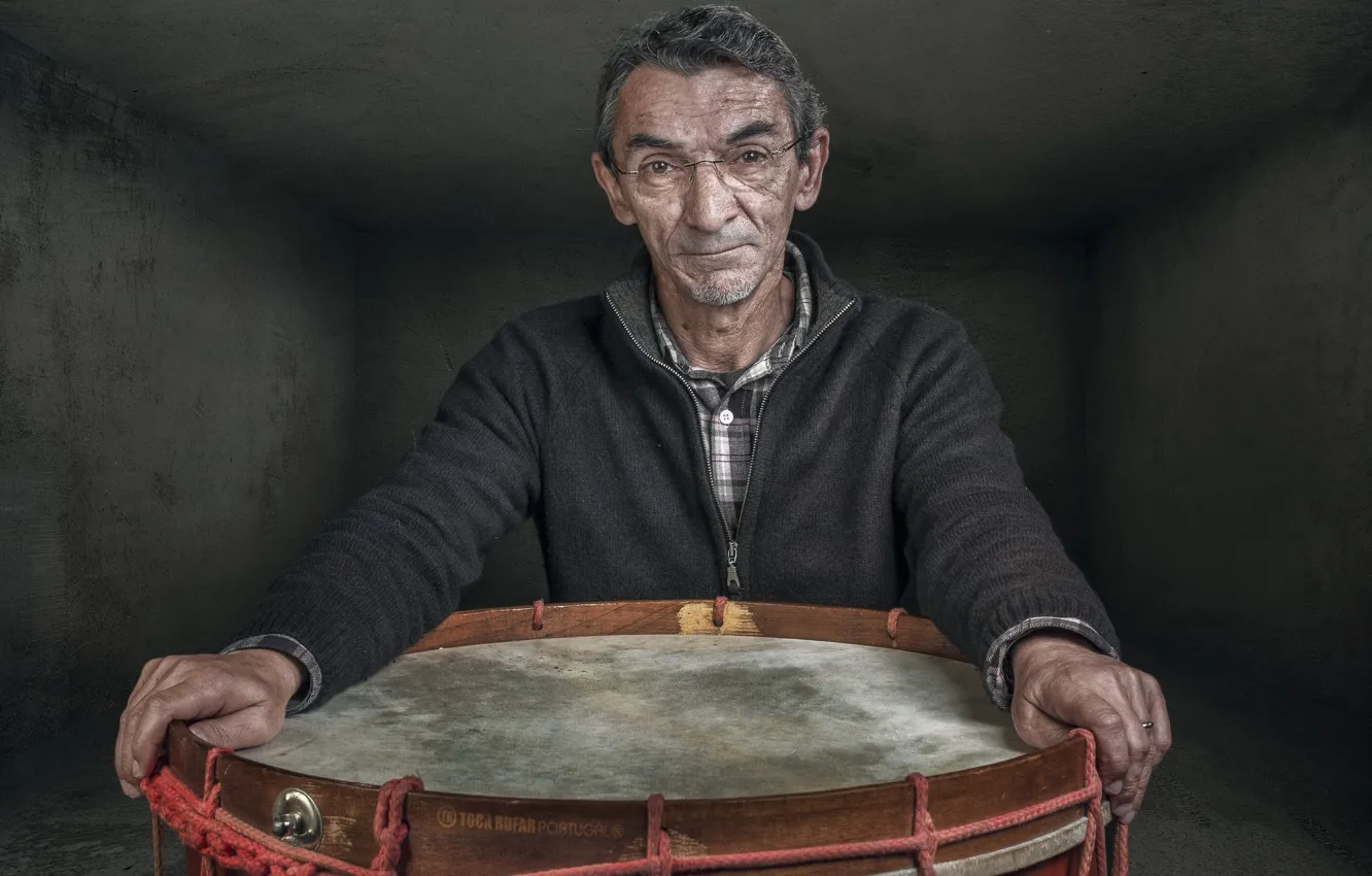 Photo wallpaper people, portrait, drum