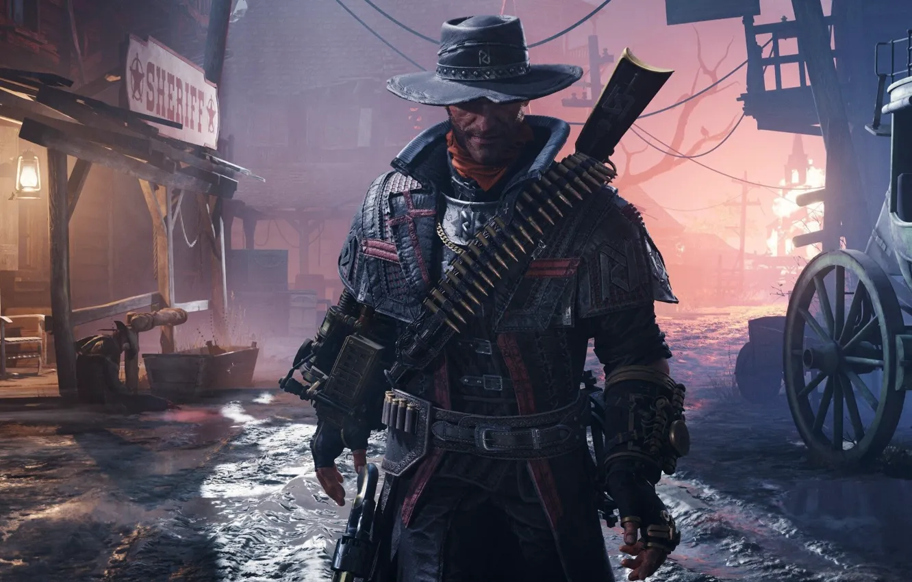 Photo wallpaper the game, game, Flying Wild Hog, Evil West