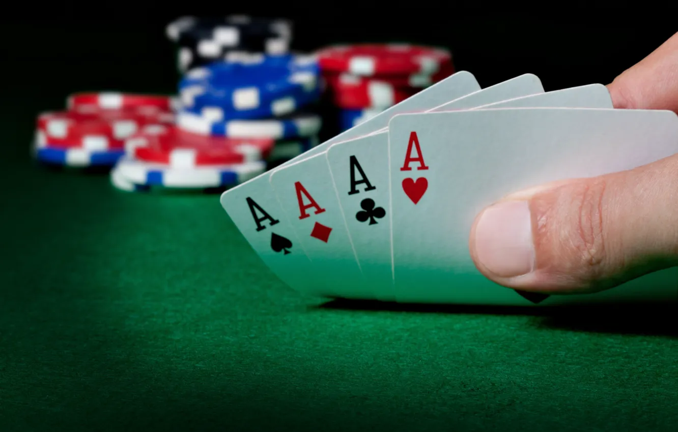 Photo wallpaper map, casino, rates, 4 aces