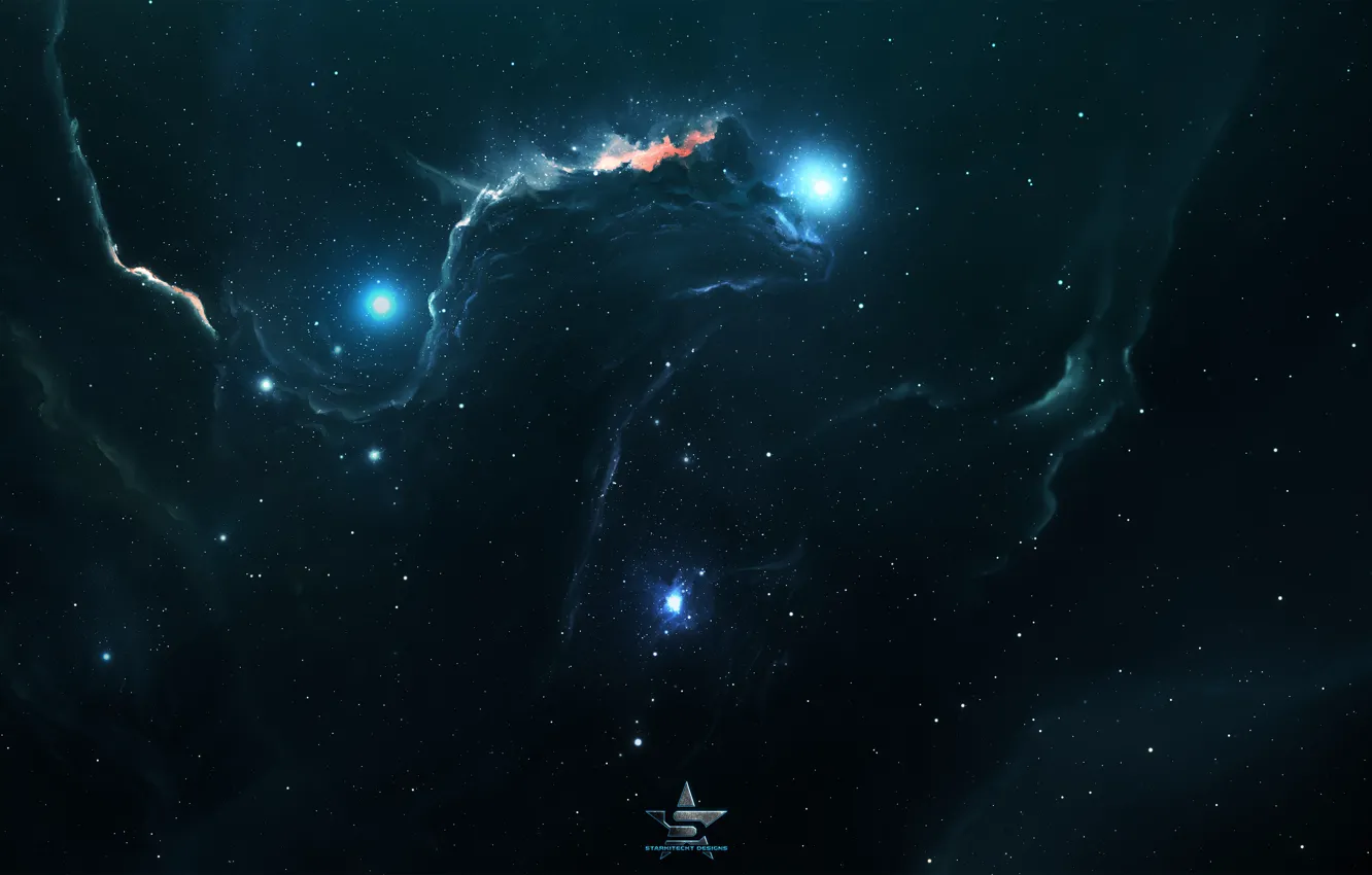 Photo wallpaper space, stars, nebula, abstraction, lights, the universe, pattern, glow
