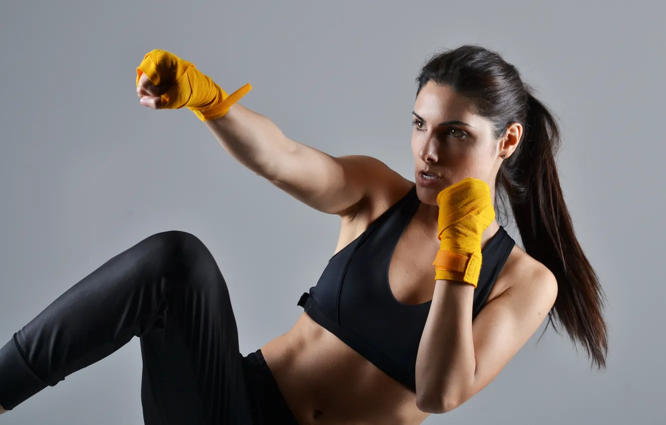 Photo wallpaper punch, pose, martial arts, protection