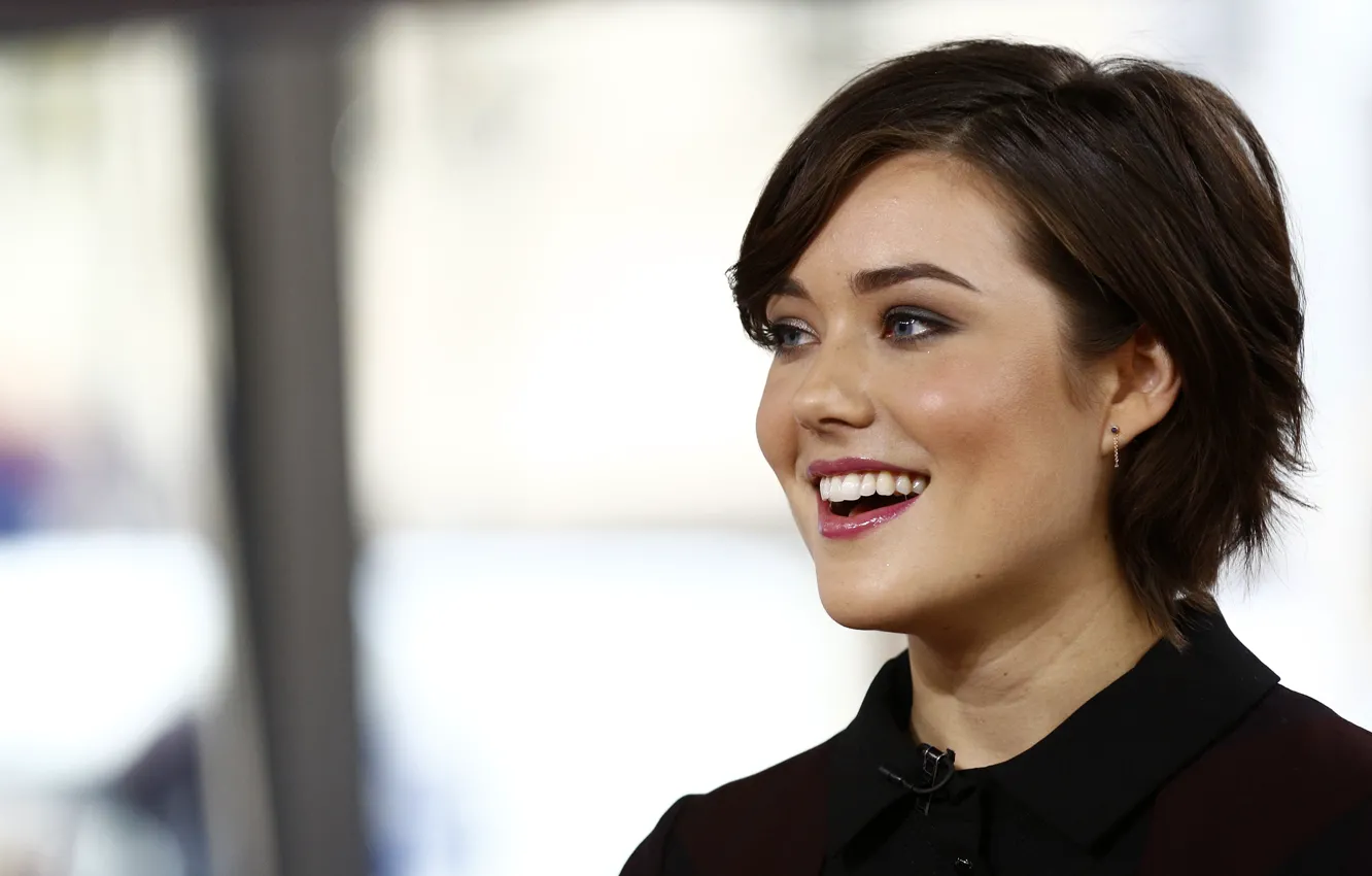 Photo wallpaper smile, makeup, actress, with short hair, hair, Megan Boone, Megan Boone