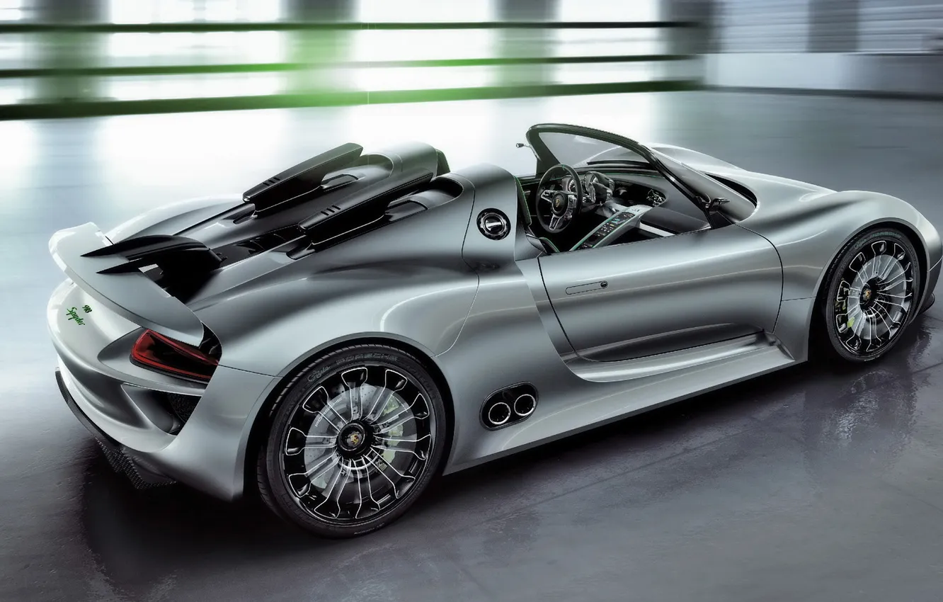 Photo wallpaper convertible, gray floor, transparent discs, Pourche