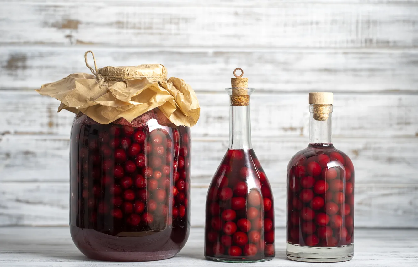 Photo wallpaper berries, cherry, compote