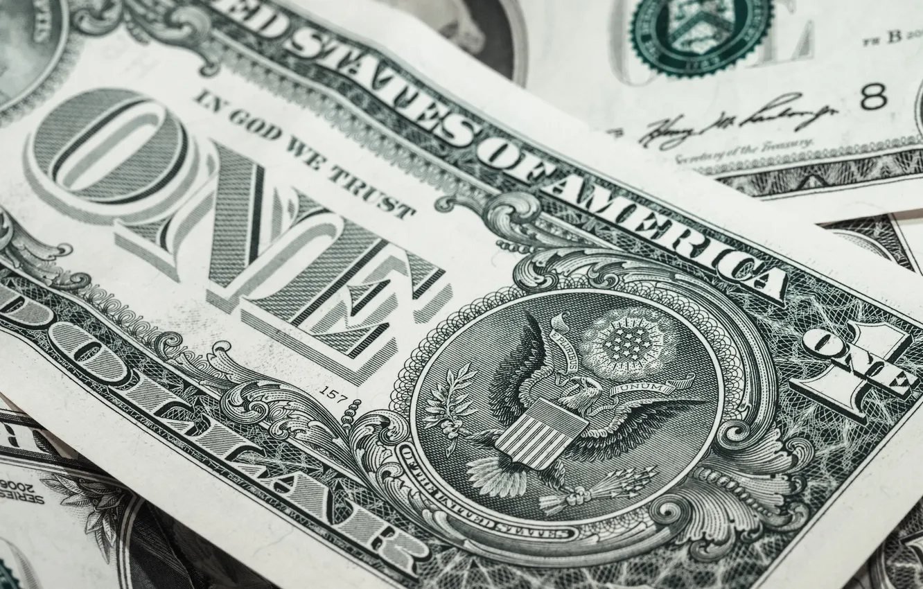 Photo wallpaper dollars, the bucks, bills, closeup