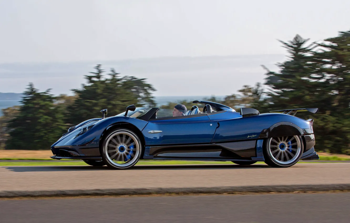 Photo wallpaper Pagani, Zonda, side view, Pagani Zonda HP Barchetta