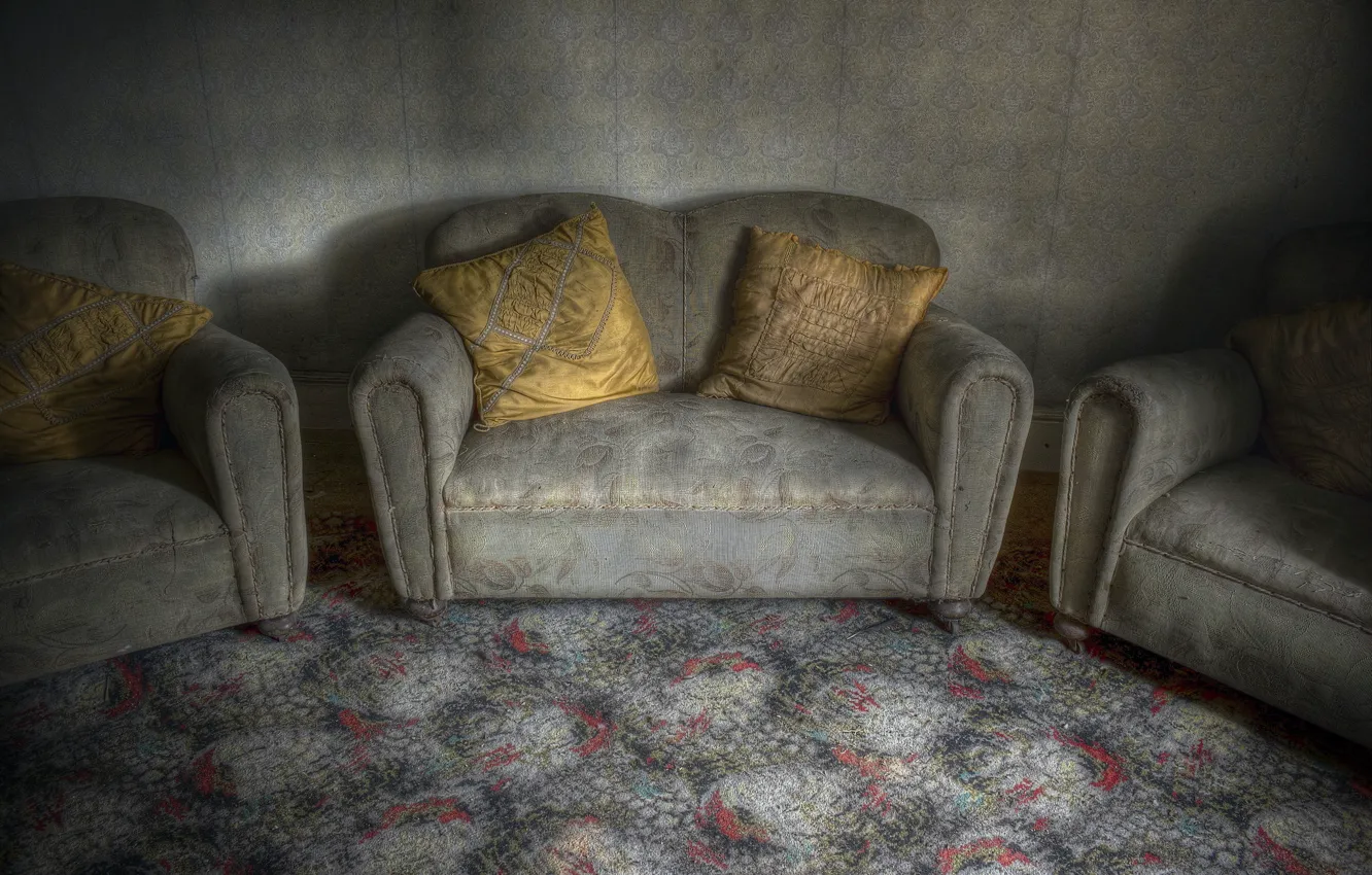 Photo wallpaper background, room, sofa