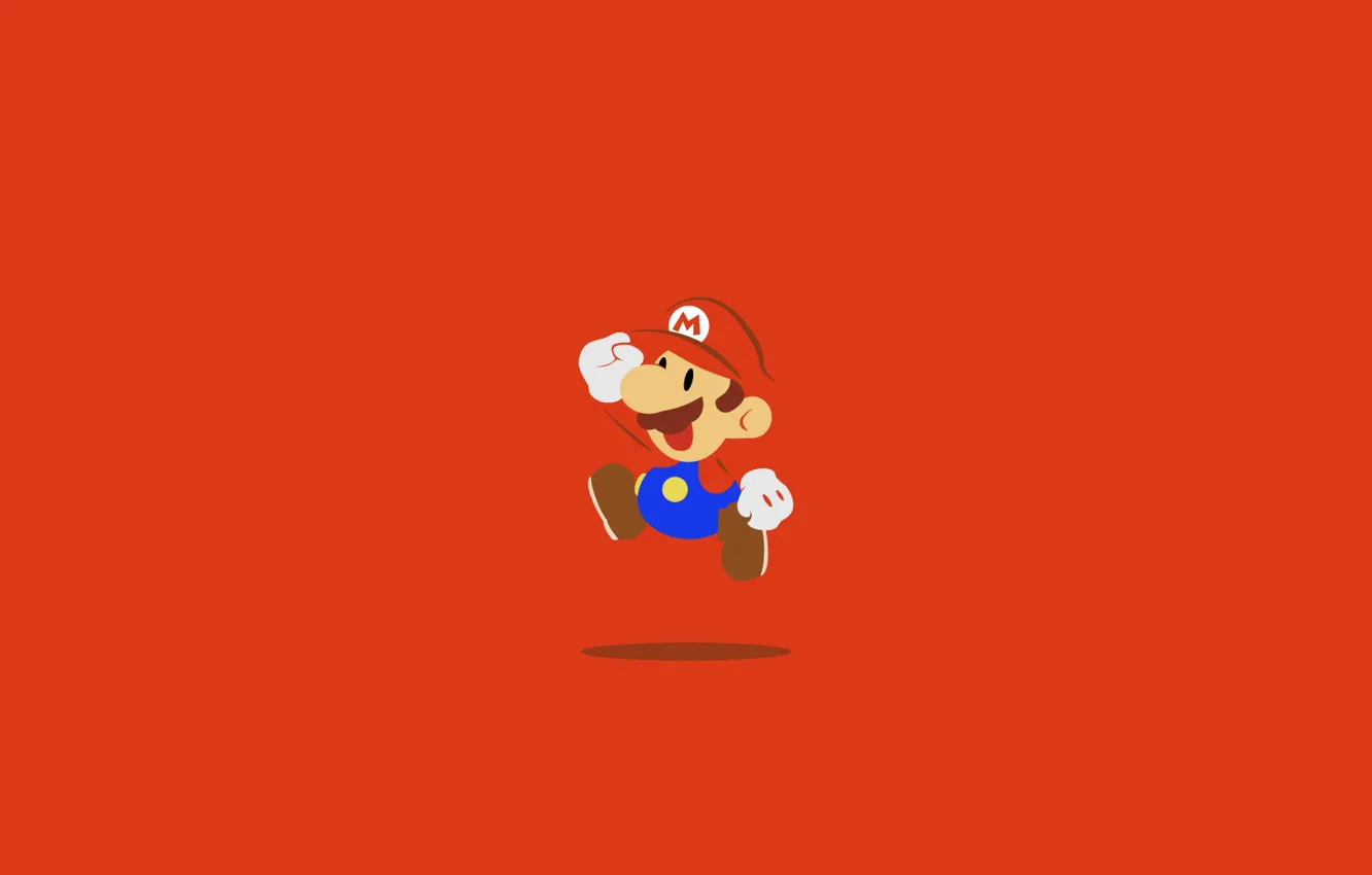 Photo wallpaper Mario, Mario, the main character, Mario Bros, Super Mario Bros, game character, plumber