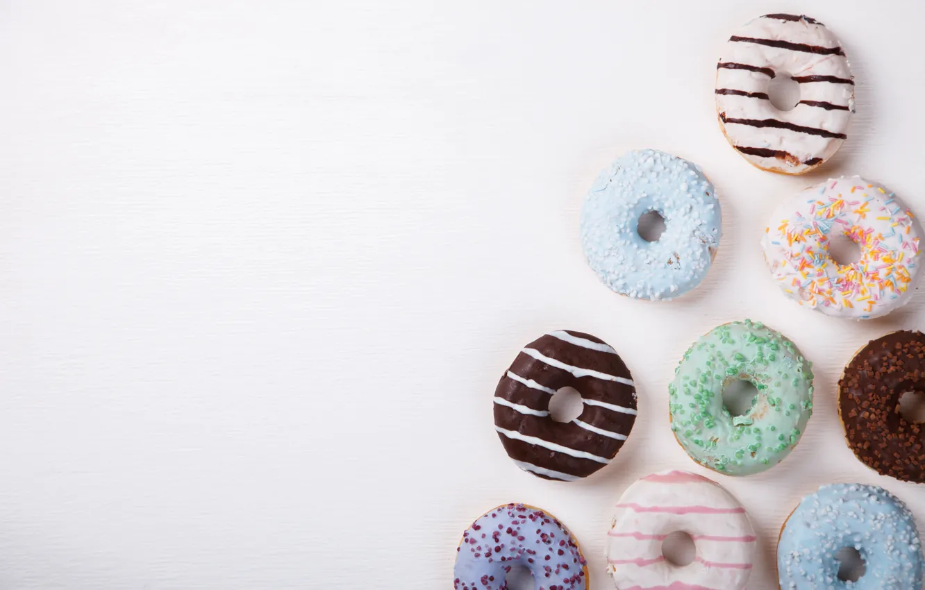 Photo wallpaper donuts, dessert, glaze, sweet, Stolyevych Yulia