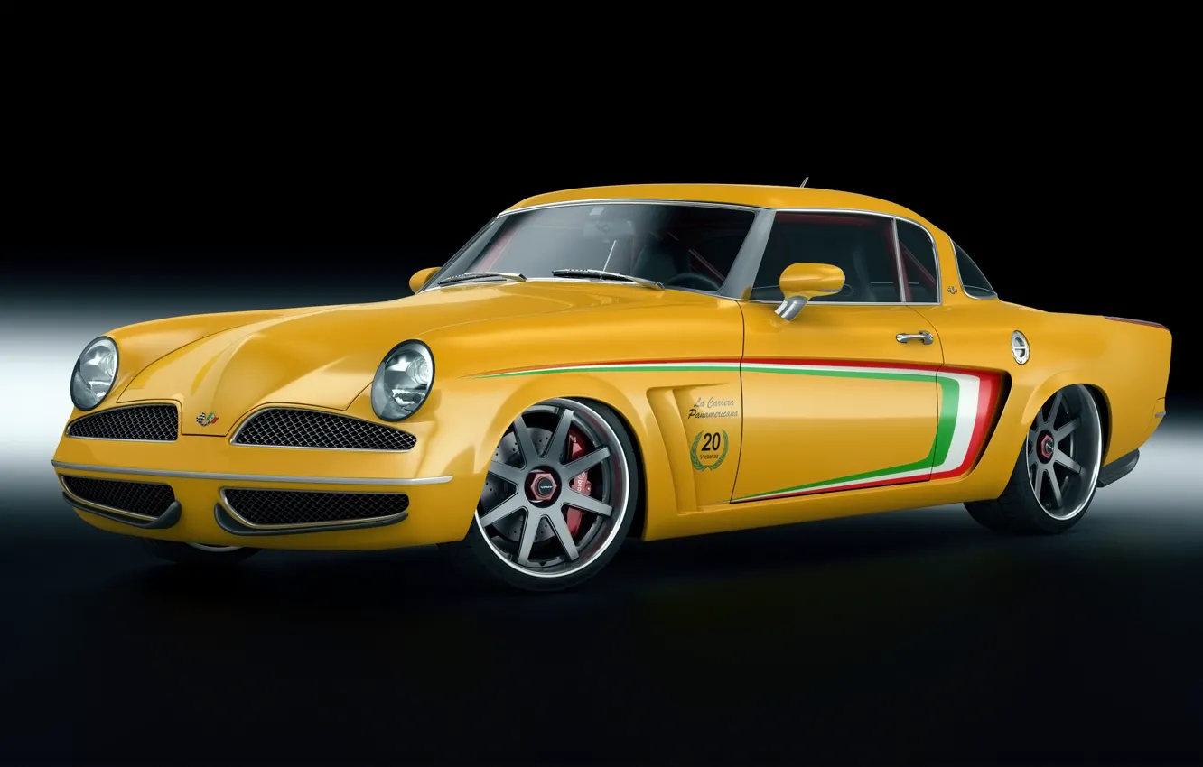 Photo wallpaper yellow, tuning, Studebaker, GWA, Twenty Victories