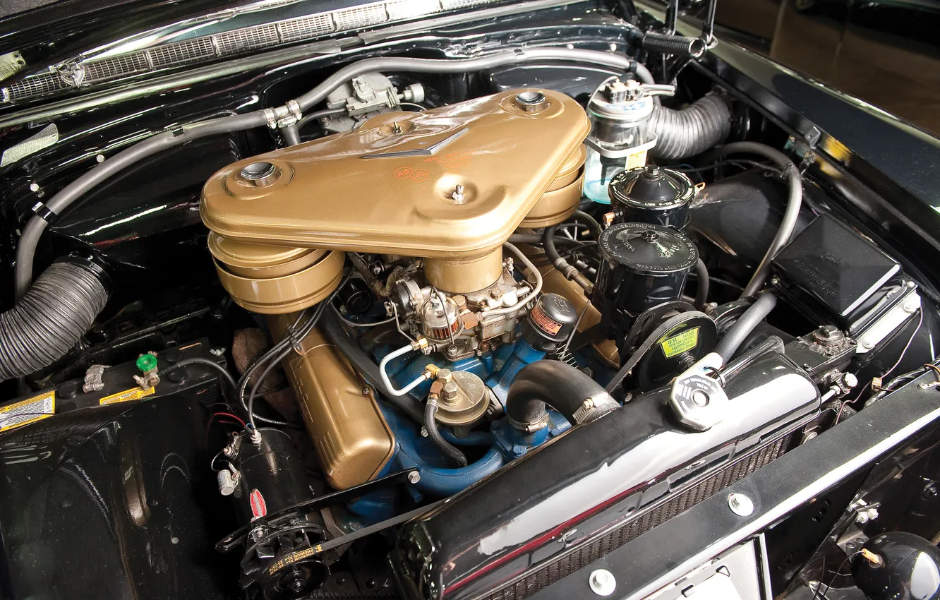 Photo wallpaper Eldorado, Cadillac, special, retro cars, 1956, under the hood, Seville, Retro Cars